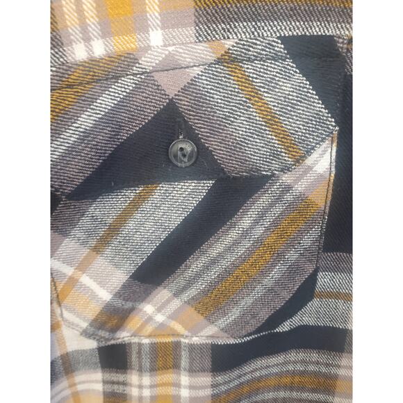 Levi's Men's Size XL Black & Tan Flannel Shirt Grunge Skater Unisex - Picture 5 of 6